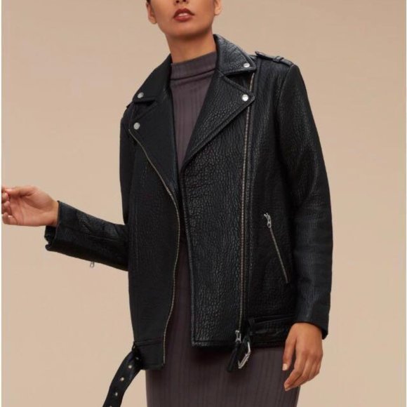 RARE: Mackage x Aritzia Leather Jacket (XS/S) - Selene / Long Rumour - Picture 4 of 6